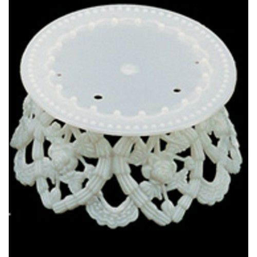 3.5 Inch White Plastic Ornament Base For Cake Topper Base & Favors 12 Pieces - artcovecrafts.com