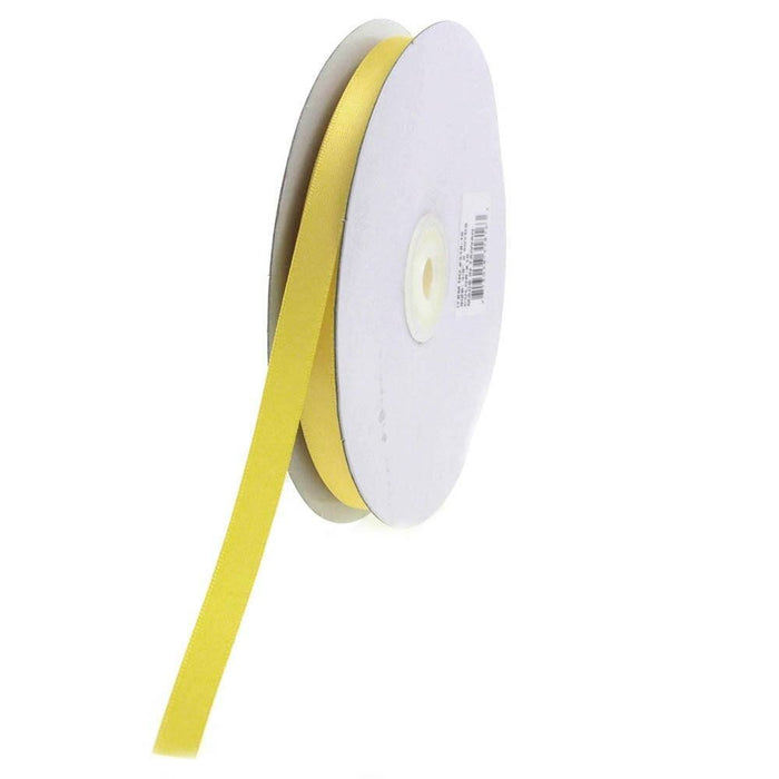 3/8 inch Dark Yellow Satin Ribbon Double Faced 100 Yard Roll