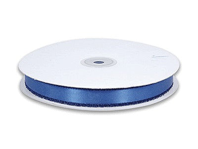 3/8 inch Navy Blue Picot Edge Satin Ribbon 50 Yard Roll - artcovecrafts.com