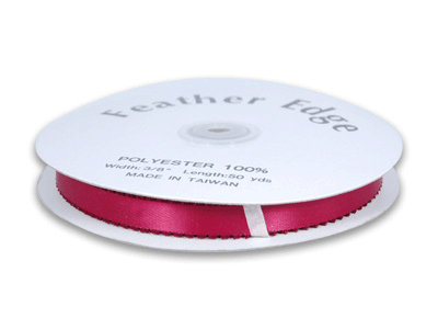 3/8 inch Wine Picot Edge Satin Ribbon 50 Yard Roll - artcovecrafts.com