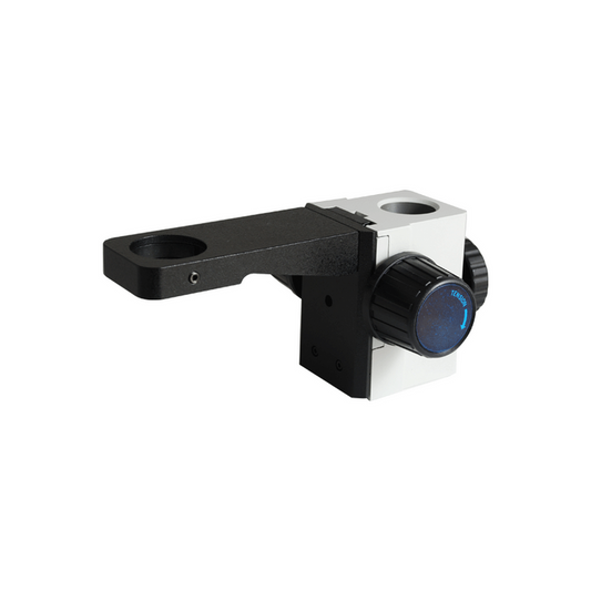 39mm E-Arm, Microscope Coarse Focus Block, 32mm Post Hole, SKU SA02041101, three quarter front view
