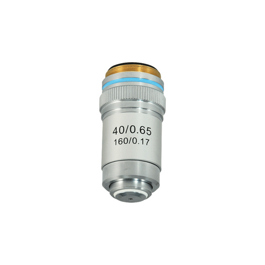 40X Achromatic Microscope Objective Lens (Spring) Working Distance 0.53mm, SKU BM04013511, three quarter front view