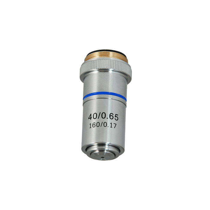 40X Achromatic Microscope Objective Lens (Spring) Working Distance 0.85mm, SKU BM05033511, three quarter front view