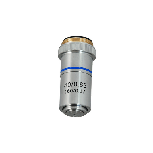 40X Achromatic Microscope Objective Lens (Spring) Working Distance 0.85mm, SKU BM05033511, three quarter front view