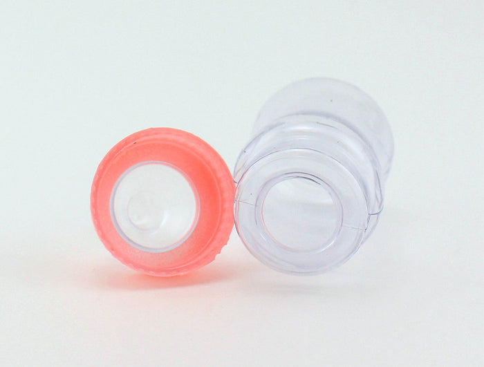 4.25 Fillable Plastic Mini Baby Bottles Pink Cap 12 Pieces Baby Shower Shower Favors - artcovecrafts.com
