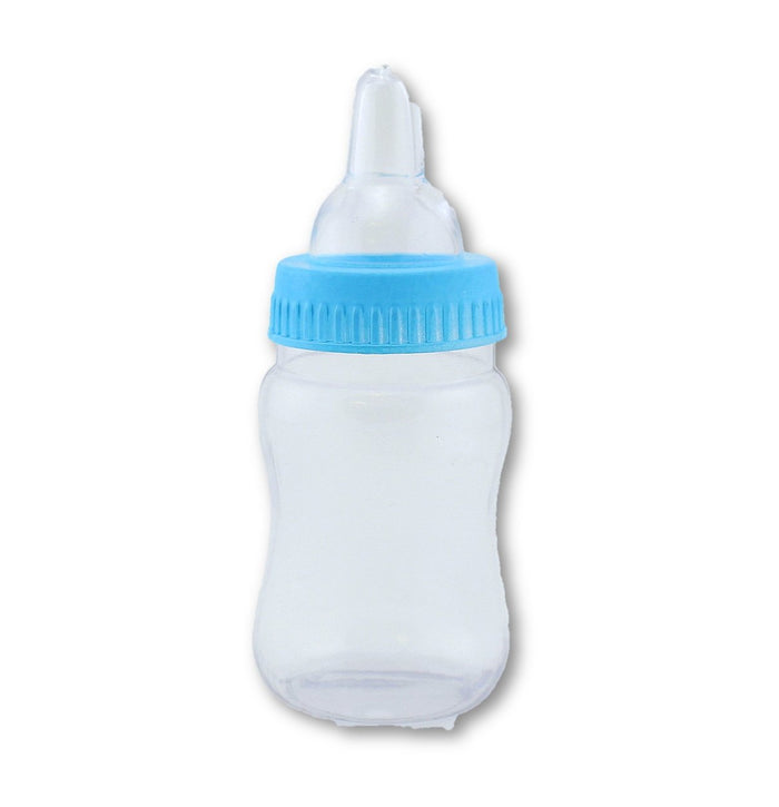 4.25 inch Fillable Plastic Mini Baby Bottles Bulk Blue Cap 24 Pieces Baby Shower Shower Favors - artcovecrafts.com