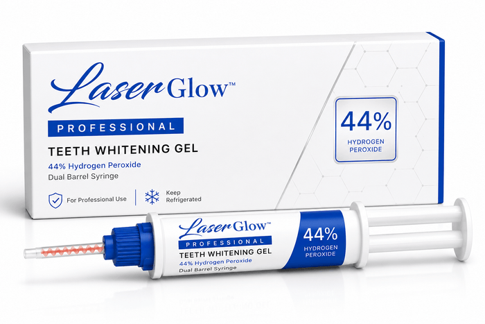 44% hydrogen peroxide teeth whitening gel dual-barrel syringe