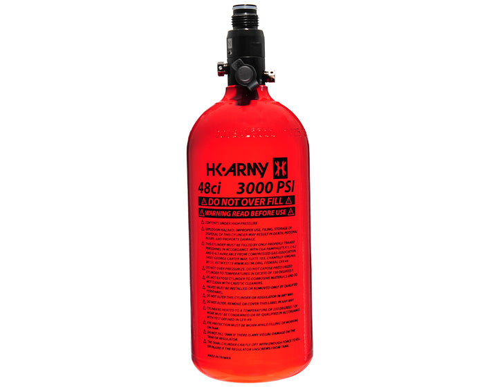 48ci / 3000psi Aluminum Compressed Air Tank - Red