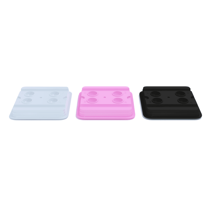 50 Pack Disposable PMU Ink Tray 4 Wells White