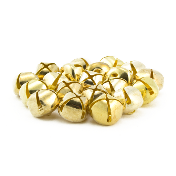 5/8 Inch 16mm Gold Craft Jingle Bells Bulk 100 Pieces - artcovecrafts.com