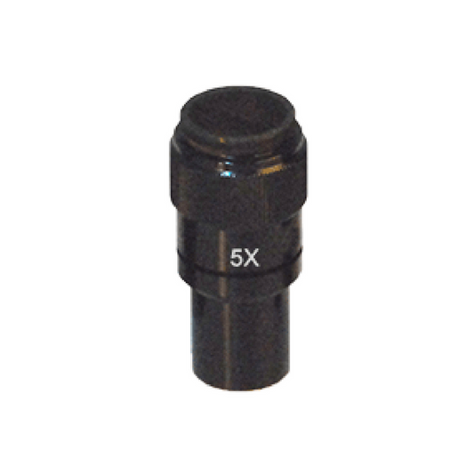 5X Microscope Objective Lens with Black Finish, SKU MS24011302, three quarter front view
