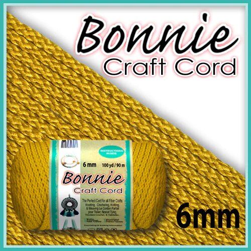 6mm Gold Macrame Cord 100 Yards