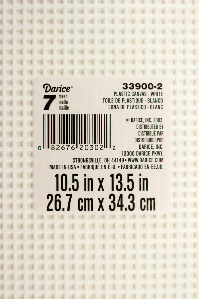 7 Mesh Count White Plastic Canvas Sheet 10.5 x 13.5 Inch 1 Sheet - artcovecrafts.com