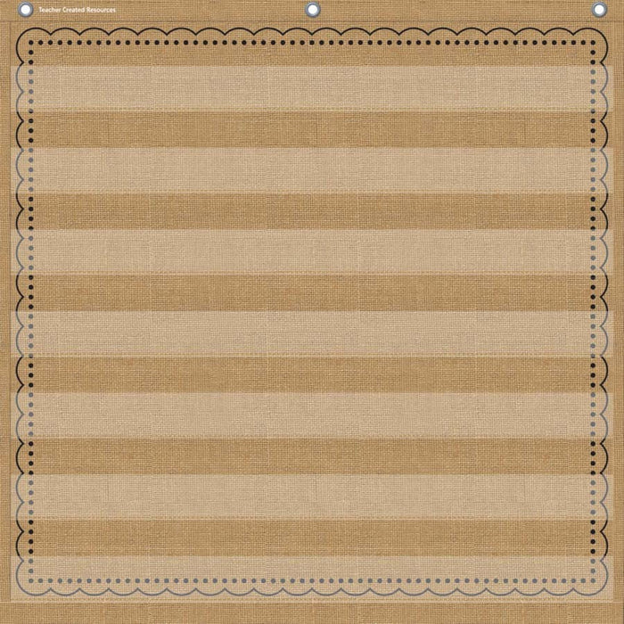 7-Pocket Pocket Chart, Burlap, 28" x 28"