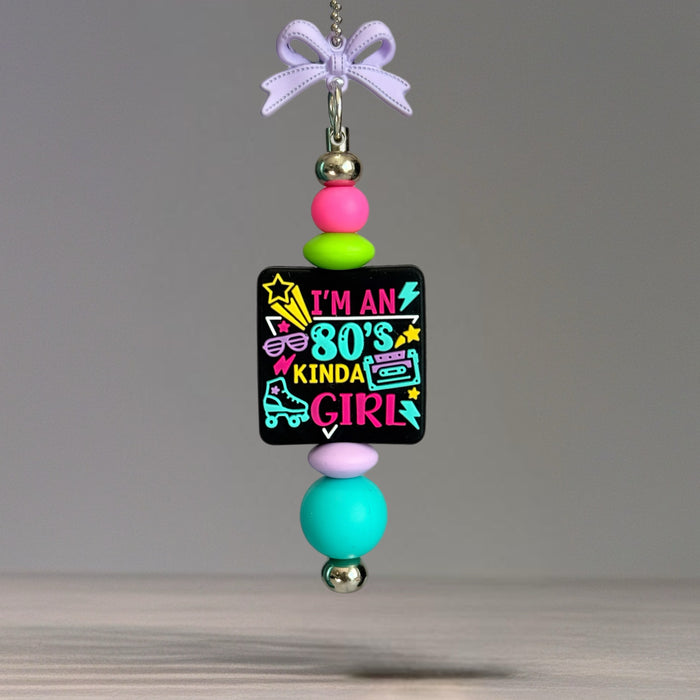 80s Girl Bar Charm - Tumbler Handle Charm