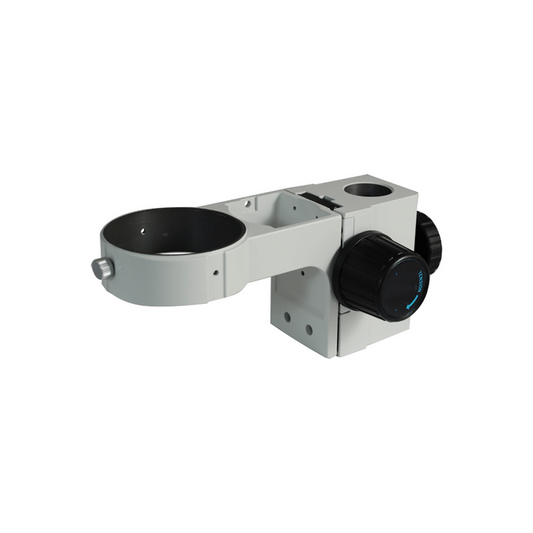 85mm E-Arm, Microscope Coarse Focus Block, 32mm Post Hole, SKU SA02041104, three quarter front view