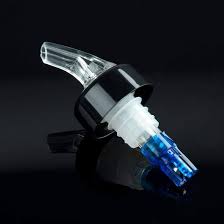 .875 OZ. CLEAR SPOUT / BLUE TA IL MEASURED LIQUOR POURER WITH