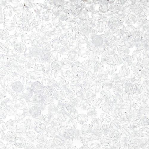 8mm Faceted Plastic Beads Transparent Crystal Bulk 1,000 Pieces - artcovecrafts.com