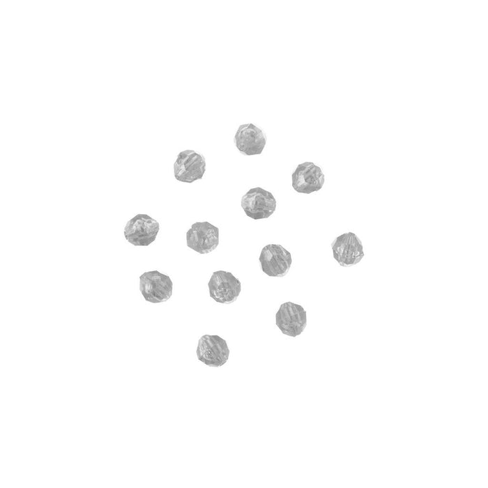 8mm Faceted Plastic Beads Transparent Crystal Bulk 1,000 Pieces - artcovecrafts.com