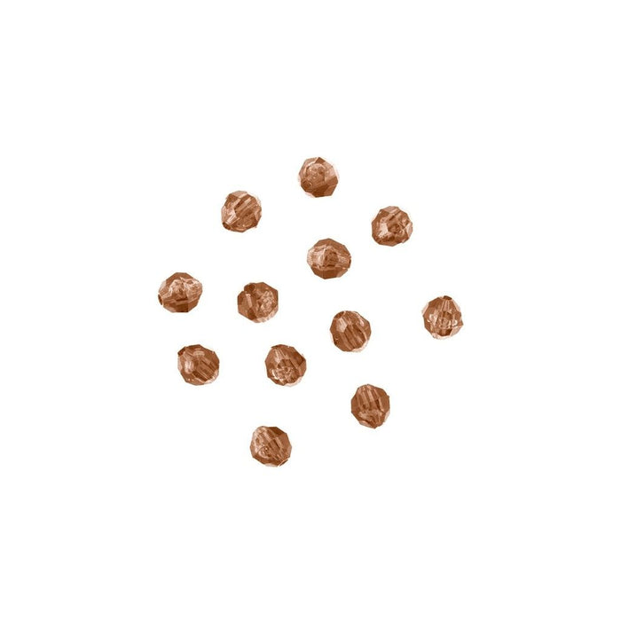 8mm Faceted Plastic Beads Transparent Root Beer Bulk 1,000 Pieces - artcovecrafts.com