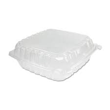 9 X 9.5 / 1 CMPMT / CLEAR PLASTIC HINGED TRAY (200/CS)