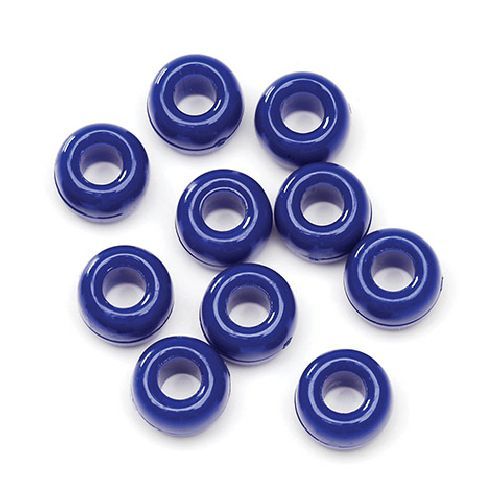9mm Opaque Royal Blue Plastic Pony Beads