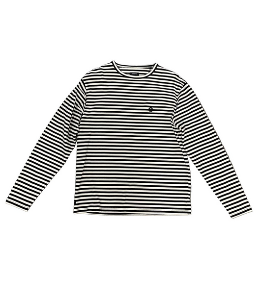 10 DEEP White and Black Stripped L/S