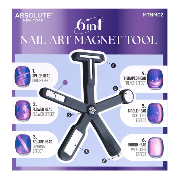 Absolute New York 6 in 1 Nail Art Magnet Tool