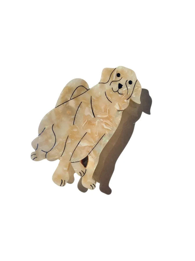 Labrador Dog Claw Clip - Blonde