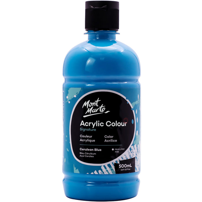 Acrylic Colour Signature 500ml (16.9 US fl.oz) - Cerulean Blue