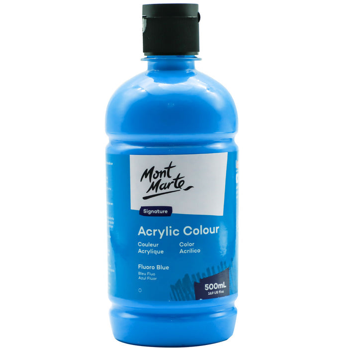 Acrylic Colour Signature 500ml (16.9 US fl.oz) - Fluoro Blue
