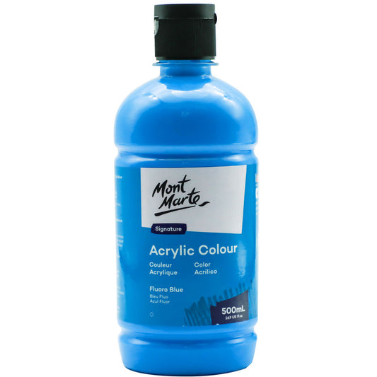Acrylic Colour Signature 500ml (16.9 US fl.oz) - Fluoro Blue