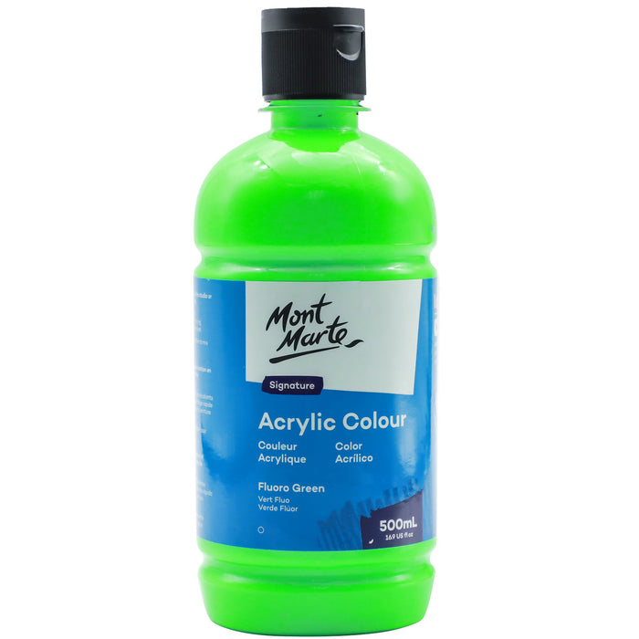 Acrylic Colour Signature 500ml (16.9 US fl.oz) - Fluoro Green