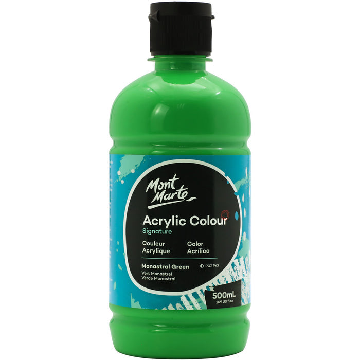 Acrylic Colour Signature 500ml (16.9 US fl.oz) - Monastral Green
