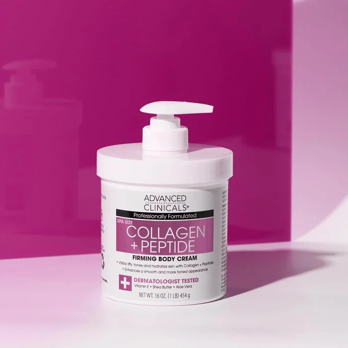 ADVANCED CLINICALS Collagen Peptide ferming body cream مرطب الكولاجين و الببتايد من ادفانسد كلينيكالز