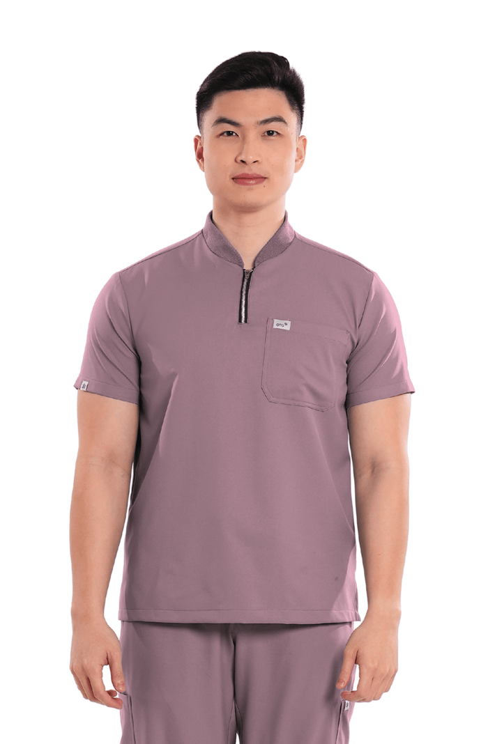 Airstretch® Custom Fit Half Zipped Men Scrub Top