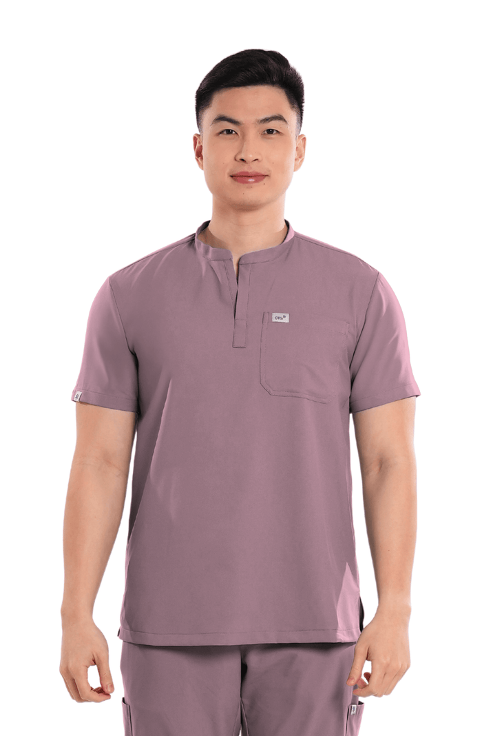 Airstretch® Custom Fit Mandarin Men Scrub Top