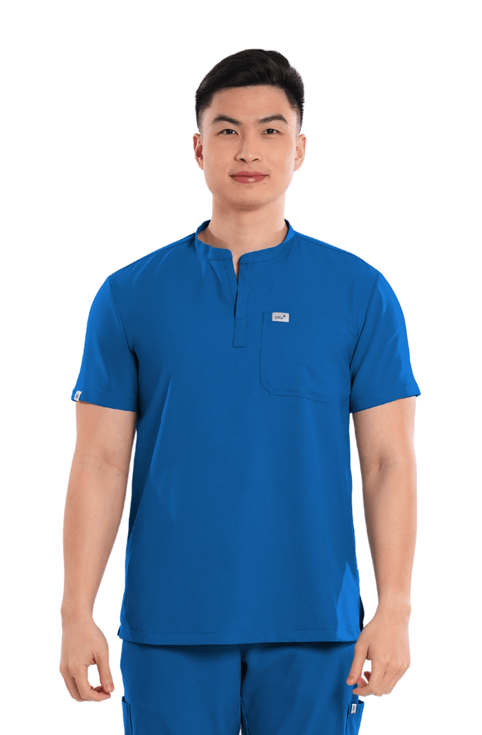 Airstretch® Custom Fit Mandarin Men Scrub Top