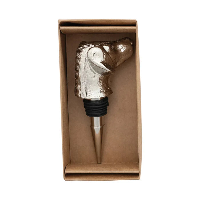 Aluminum Dog Head Bottle Stopper - Madison's Niche