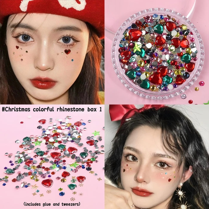 #Christmas colorful rhinestone box 1