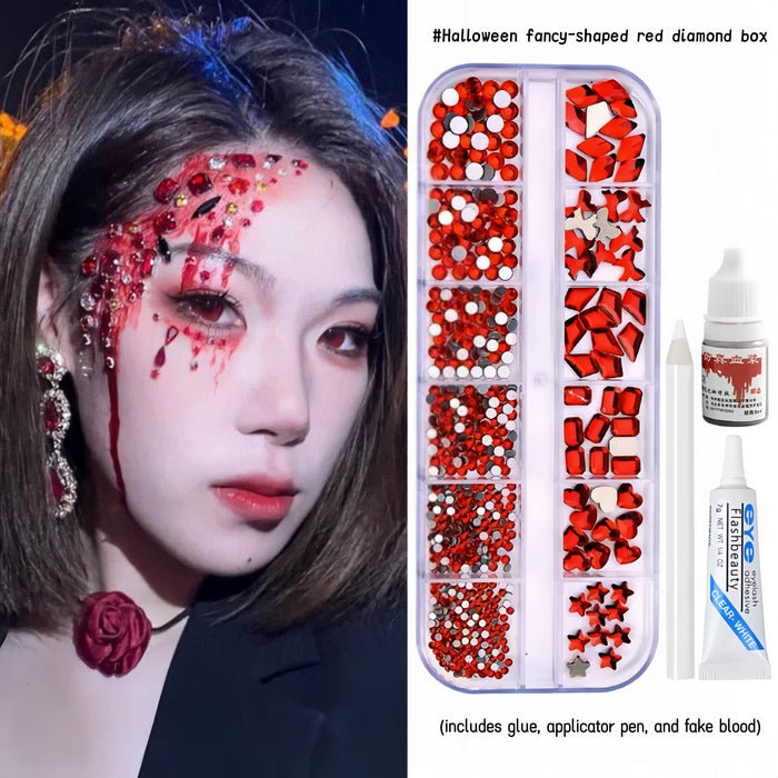 AmazingGirl Glittery Sequin Pearl Butterfly Face Makeup Stickers T5907