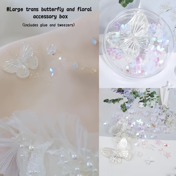 #Large trans butterfly and floral accessory box