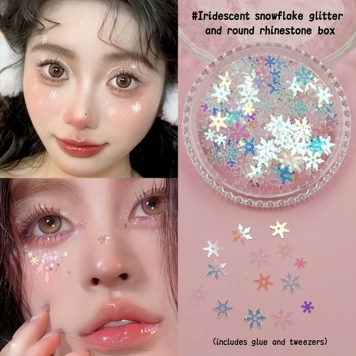 AmazingGirl Glittery Sequin Pearl Butterfly Face Makeup Stickers T5907