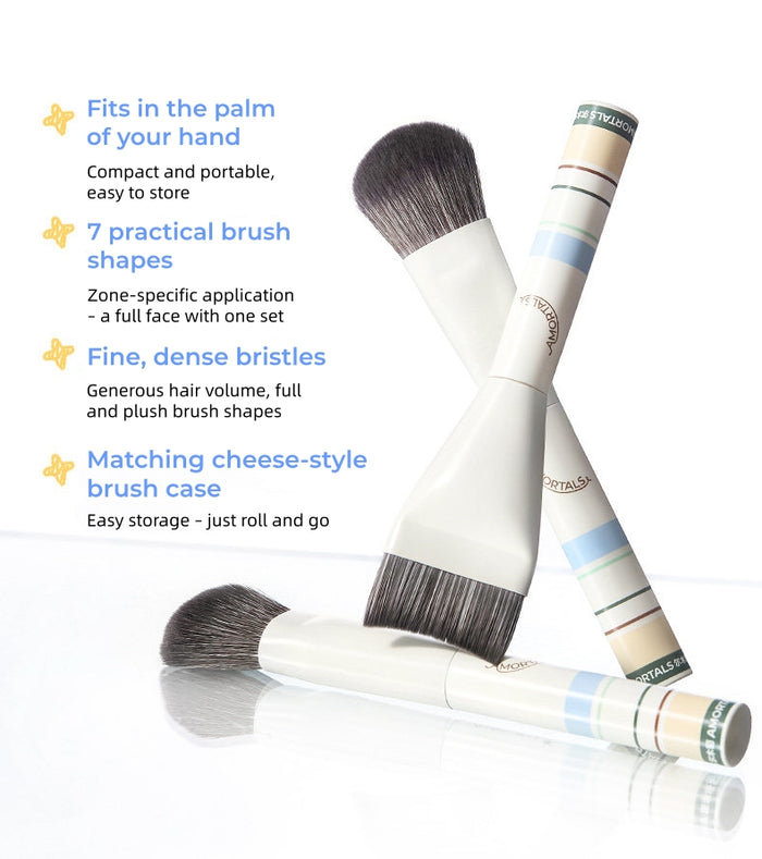 AMORTALS Travel-Friendly Portable Makeup Brush Set T5742