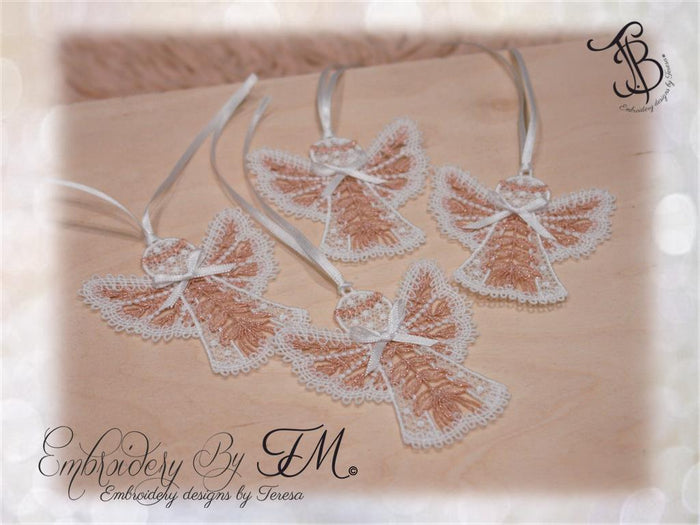 Angel bobbin lace/ 4x4 hoop