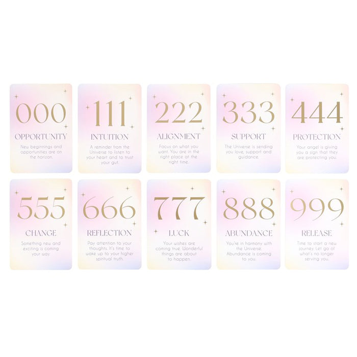 Angel Number Affirmation Cards with Wooden Stand 🇬🇧