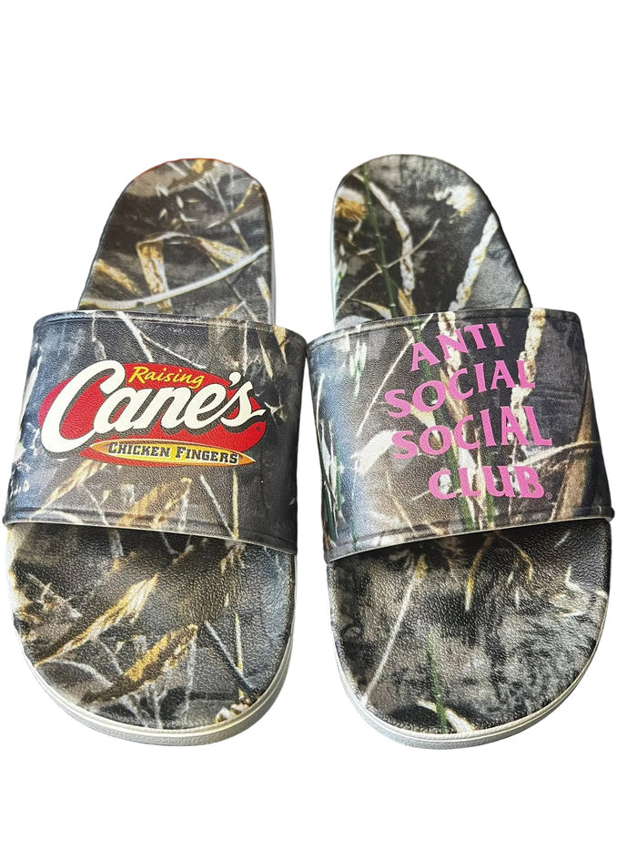 Anti Social Club x Raising Canes Camo Slides