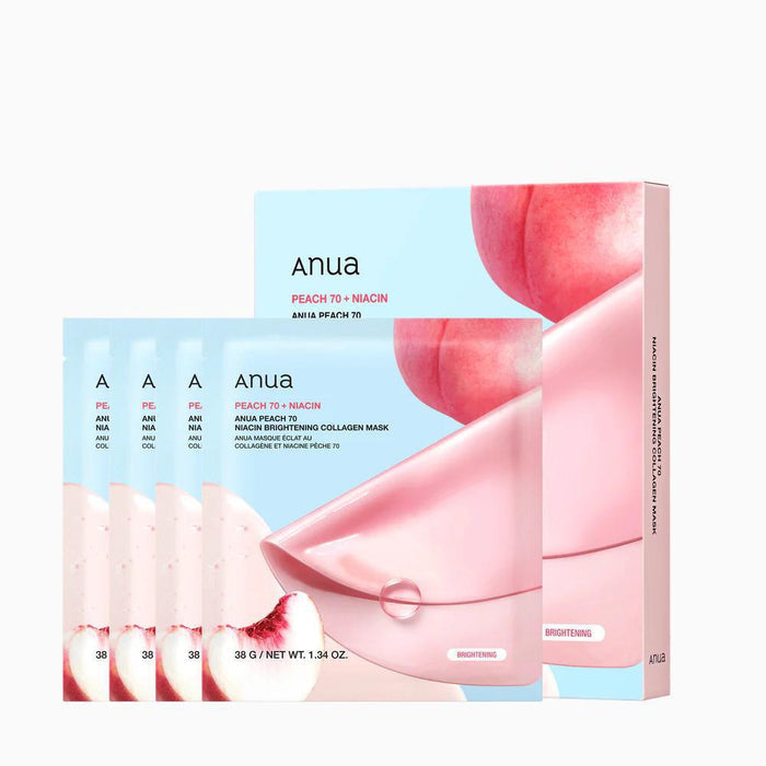 ANUA Peach 70 Niacin Brightening Collagen Mask 4 ea