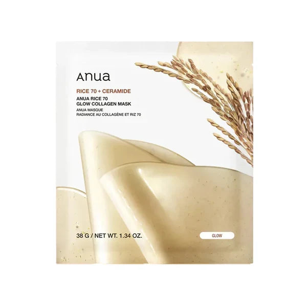 ANUA Rice 70 Glow Collagen Mask  ماسك العناية بالبشرة من انوا