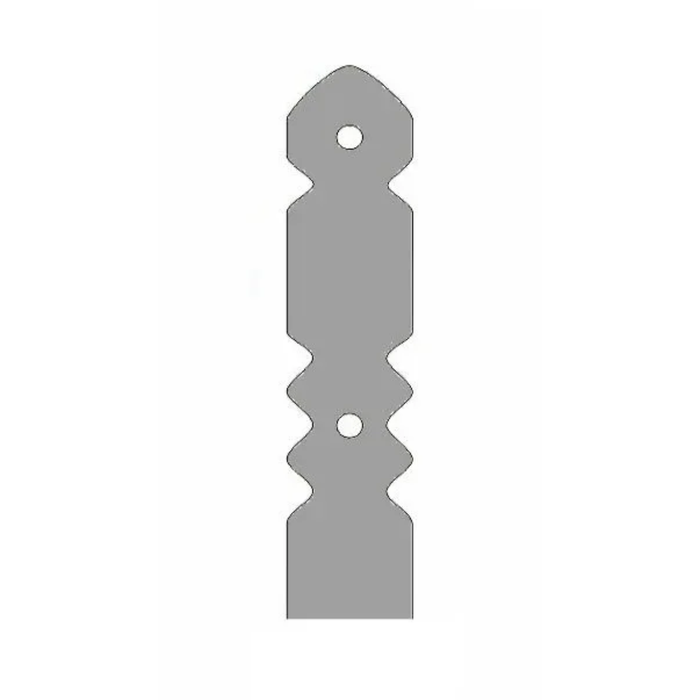 Art Deco Iron Faux Post Base - Straps Only, No Base  | Not Structural